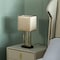 Quickway Imports 17 Decorative Metal Table Lamp with Gold Modern Stand and Brown Silk Lampshade QI004583 - alternate 1